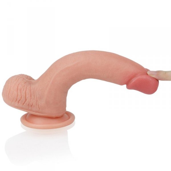 8&#039;&#039; Dual layered Platinum Silicone Cock