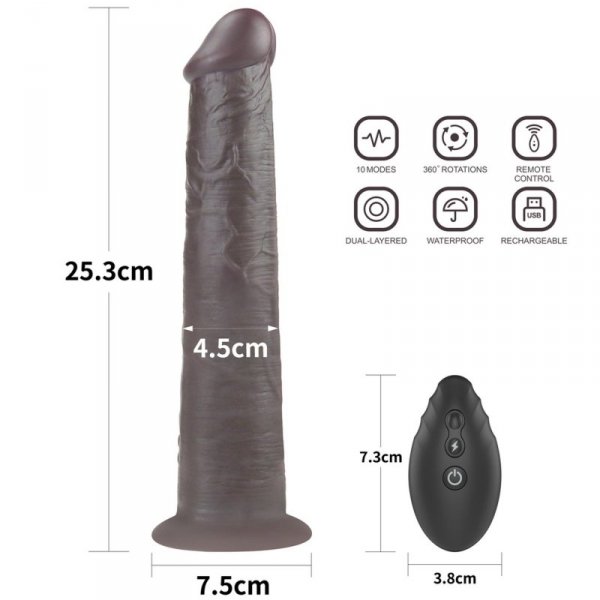 10&#039;&#039; Dual Layered Platinum Silicone Rotator