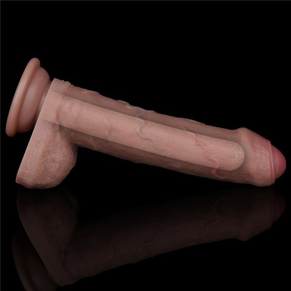 8&#039;&#039; Dual Layered Silicone Cock