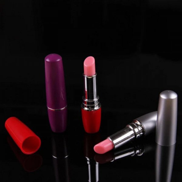 Lipstick Vibe - Discreet red lipstick vibrator black