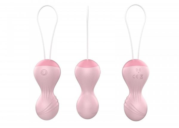 Kulki-Vibrating Silicone Kegel Balls USB 10 Function / Remote control -Flesh