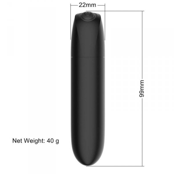 Stymulator-Rechargeable Powerful Bullet Vibrator USB 20 Functions - Shine Black