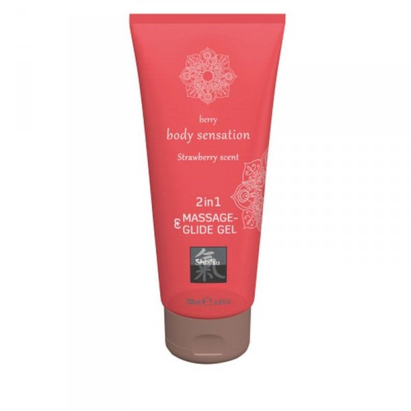 Żel/sprej-Shiatsu 2in1 Massage-Glide Strawberry scent 200ml.