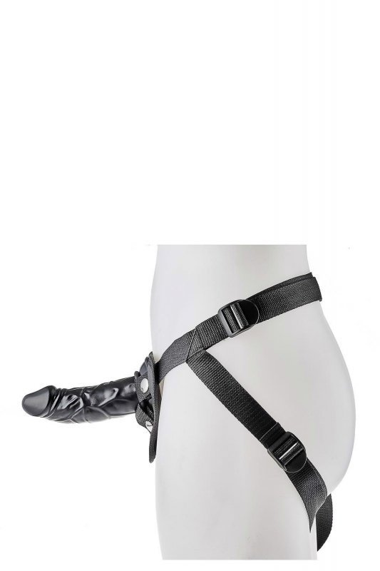 Uprząż do strapon z odpinanym dildo - 'Blaze harness with dildo'