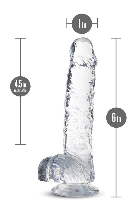 NATURALLY YOURS  6&quot; CRYSTALLINE DILDO  DIAMOND