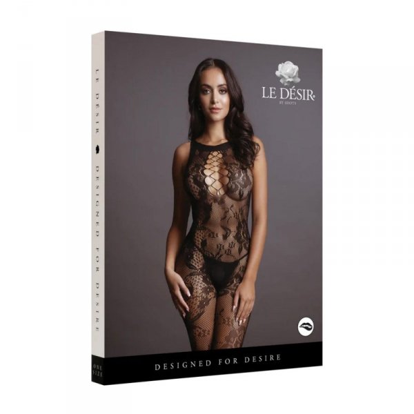 Criss Cross Neck Bodystocking - One Size