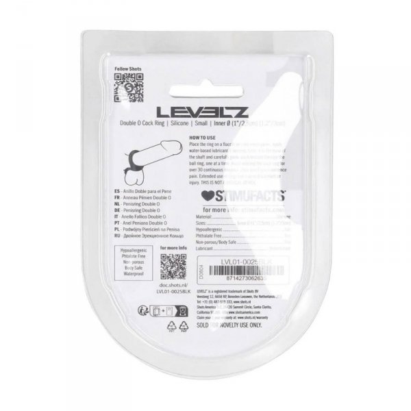 Double O Silicone Cockring - S - Black