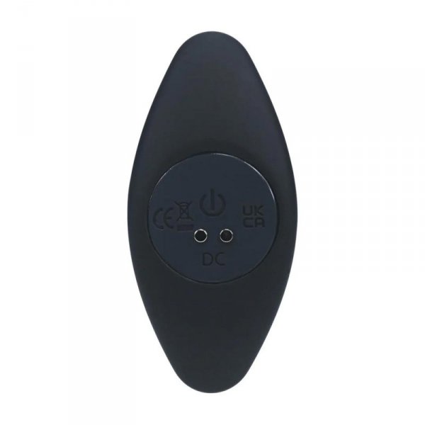 Tri Bulb Vibrating Silicone Anal Plug - Black