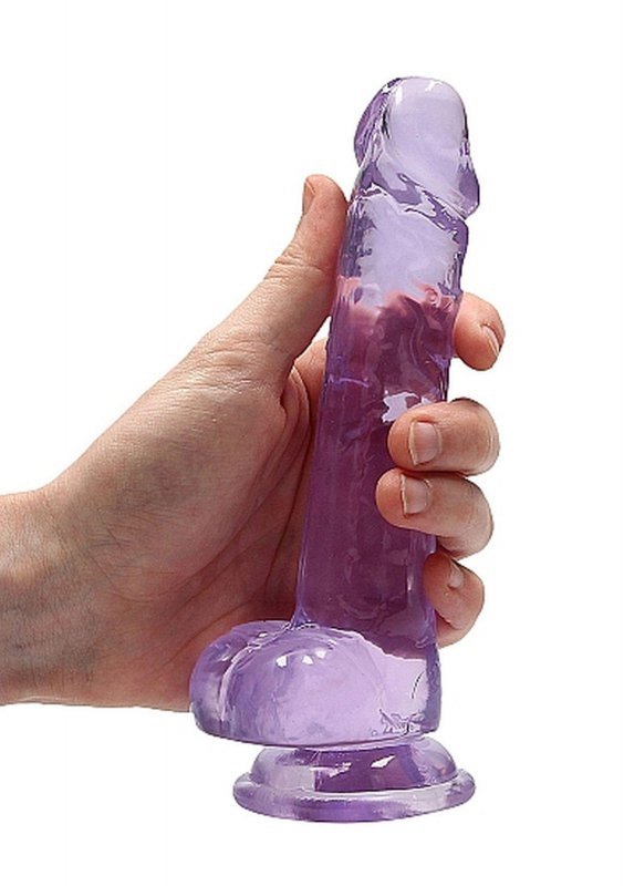7&quot;&quot; / 18 cm Realistic Dildo With Balls - Purple
