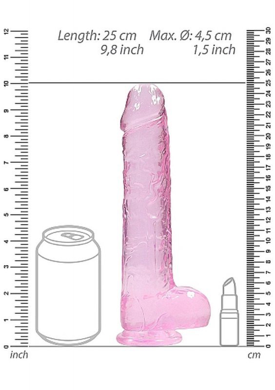 9&quot;&quot; / 23 cm Realistic Dildo With Balls - Pink