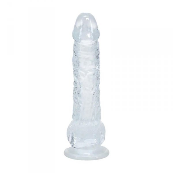 Realistic Dildo with Balls - 5" / 12,7 cm - Transparent