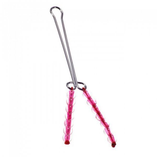 Stymulator- Me You Us Squeeze N Please Beaded Clit Clip Red