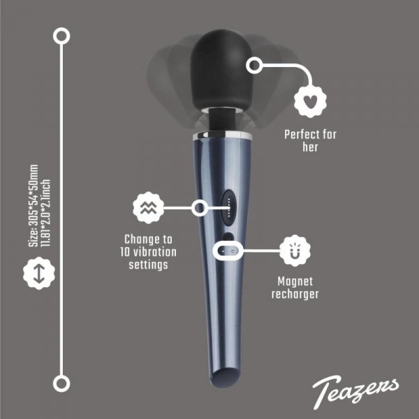 Black Lightning Wand Vibrator