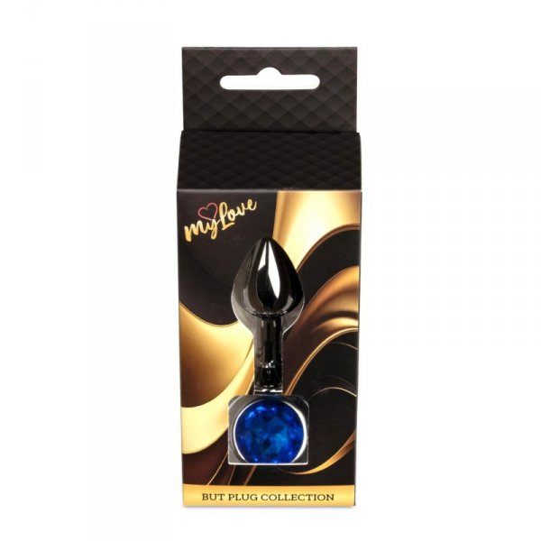 MyLove Toys - Jewellery Dark Silver PLUG- Dark Blue