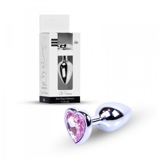 Plug-Jewellery Silver  Heart PLUG- Rose