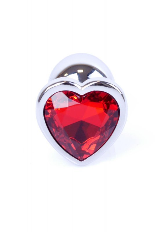 MyLove Toys - Jewellery Silver  Heart PLUG- Red
