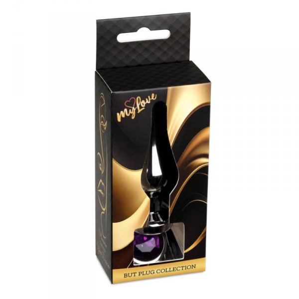 MyLove Toys - Jewellery Dark Silver BUTT PLUG- Purple