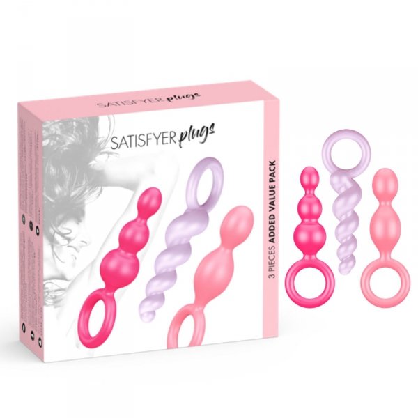 Zestaw-Satisfyer Plugs colored (set of 3)