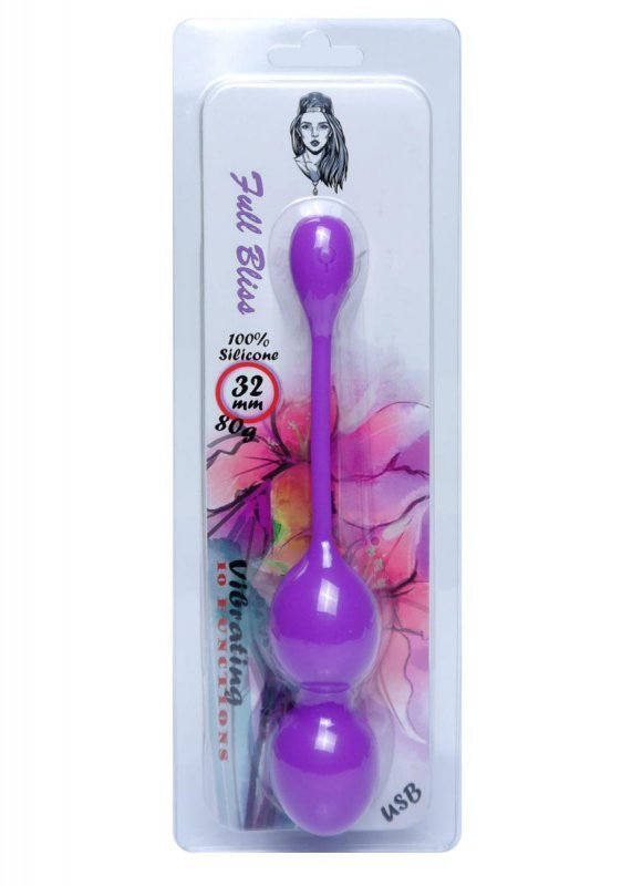 Vibrating Kegel Balls 32mm 80g Purple 10 function USB - B - Series