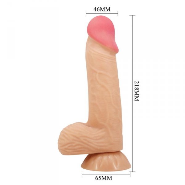 BAILE - Sliding Skin 8,1&#039;&#039; Flesh, Bendable Suction base TPR