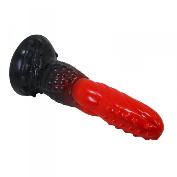 Power Monsters Fire Dragon – 24.5 cm Rippled Monster Silicone Dildo