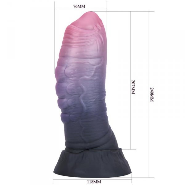 Power Monsters Dreadful Fiend – 24 cm Rippled Monster Silicone Dildo
