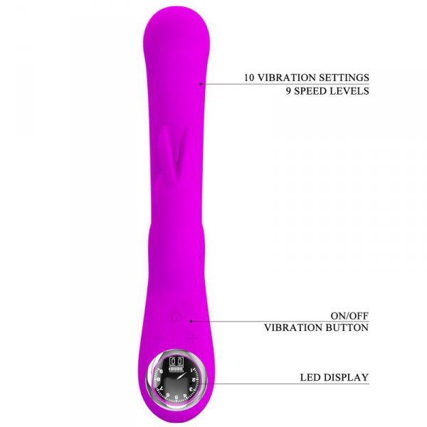 PRETTY LOVE - Lamar Purple, 10 vibration functions 9 speed levels