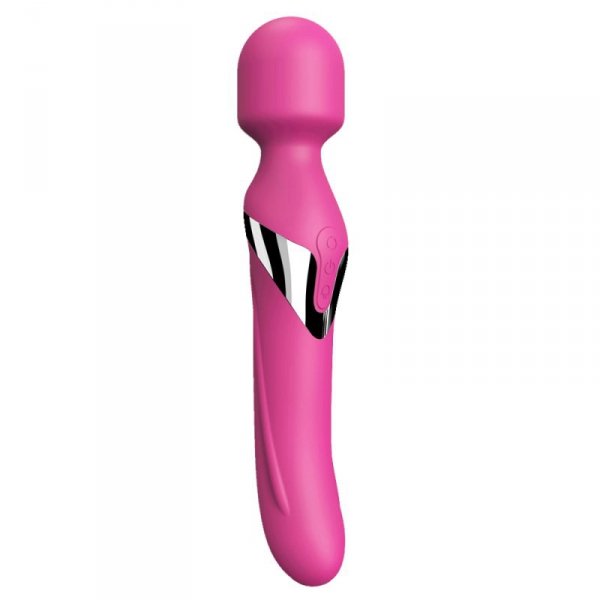 Wibrator dwustronny z rotacją. Mocny. Masażer .Dual Orgasms magenta