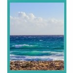 Ramka na zdjęcia 40x50 cm kolor turkusowe morze - foto rama