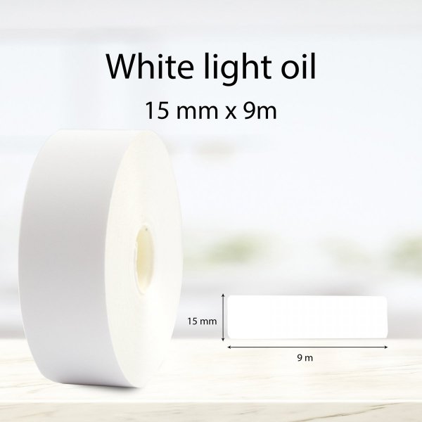 Termiczna taśma papier do etykiet MP-RL-15*9MT-WH White (Light oil)