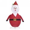 Dekoracja świąteczna, Mikołaj z LED, luksusowa tkanina, 90 cm