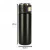 Kubek bidon termiczny z ustnikiem termos LED 420ml czarny