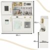 Kuchnia dla dzieci drewniana  z lodówką listą zakupów światło LED + akcesoria garnki sztućce duża 80cm