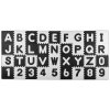 Mata piankowa puzzle litery czar. 30x30 cm 36 szt