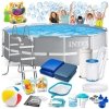 Basen ogrodowy stelażowy 366 x 99 cm 17w1 INTEX 26716 + maszynka do baniek GRATIS