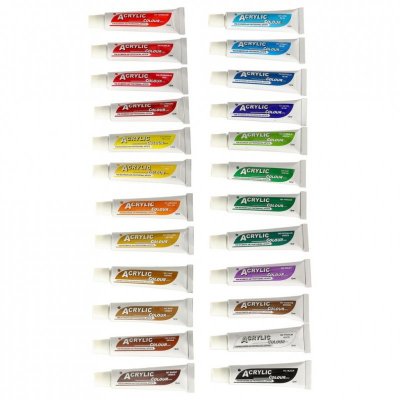 Farby akrylowe w tubkach tubce duży zestaw 24x12ml kolory