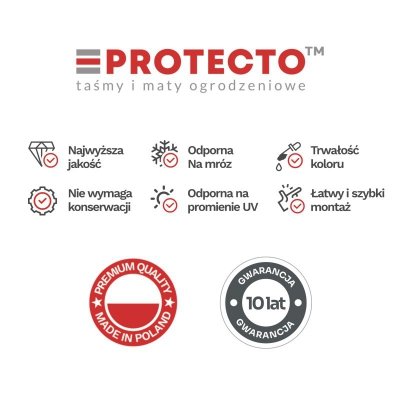 Taśma ogrodzeniowa ROLKA 26mb CLASSIC 19cm PROTECTO™ SZARA