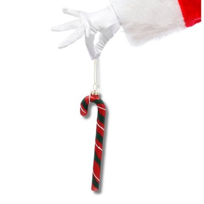 Eleganckie Ozdoby Świąteczne &quot;Czerwono-Zielona Laseczka Cukrowa&quot; z Szkła od Kamai Christmas Decoration®