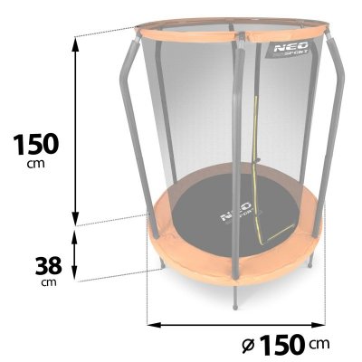 Trampolina ogrodowa dla dzieci 152 cm 5 ft Neo-Sport