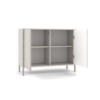 Komoda KAMARO 2D SLIM/GŁADKI KASZMIR Lamele Front Ryflowany + Klasyczny