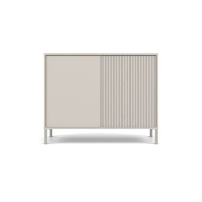 Komoda KAMARO 2D SLIM/GŁADKI KASZMIR Lamele Front Ryflowany + Klasyczny