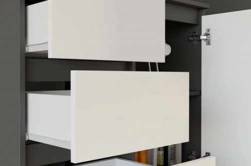 Komoda Malwa 1D3S ANTRACYT / BIAŁY