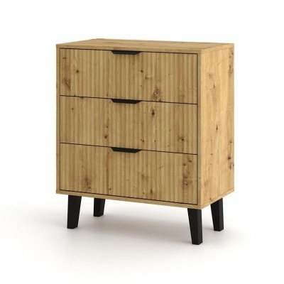 Komoda Scandi 3S SLIM DĄB ARTISAN