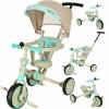 Rowerek trójkołowy TRIKE FIX V4 niebiesko-szary z daszkiem