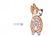 Tarcza Dart z rzutkami piłkami na rzep corgi