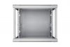 Extralink Szafka wisząca rack 9U 600x600 szara szklane drzwi
