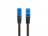 Lanberg Patchcord kat.6a S/FTP CCA 1.0m Czarny