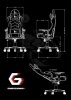 Gembird Krzesło gamingowe Scorpion czarne