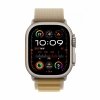 Apple Watch Ultra 2 GPS + Cellular, koperta 49 mm z tytanu w kolorze naturalnym z opaską Alpine M w kolorze beżowym