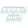 Basen ogrodowy stelażowy 549 x 274 x 122 cm 17w1 Bestway 56710